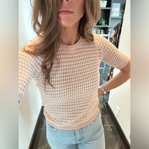 Zara W&B Collection Knit Striped Tricot Top